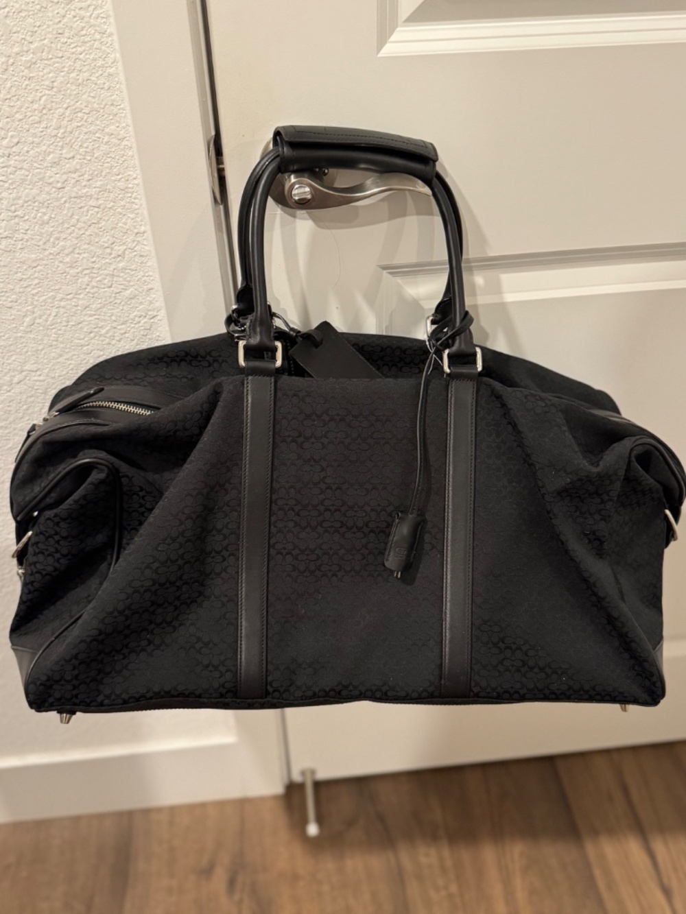 NWT Coach F77013 XL Signature C Duffle Travel Bag w/ Strap, Padlock & Key - Picture 2 of 16